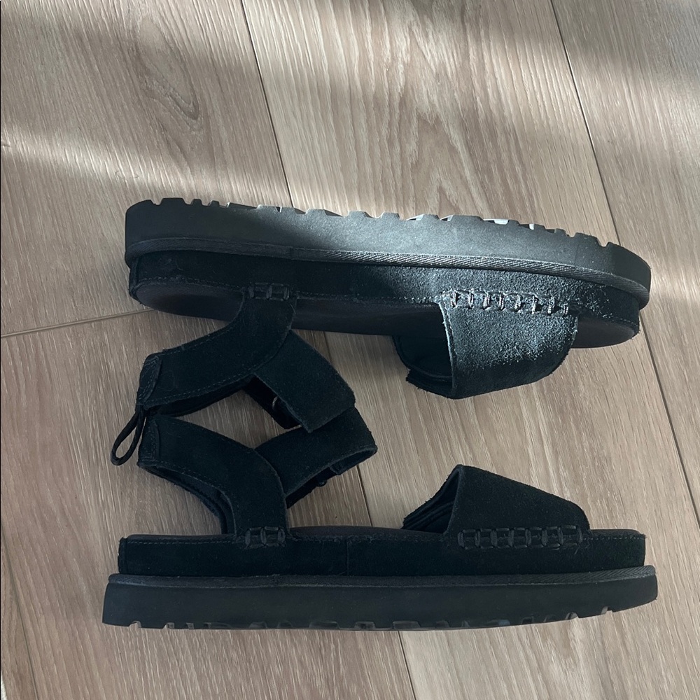 UGG Goldenstar Black Women's Sandals - Picture 3 of 4